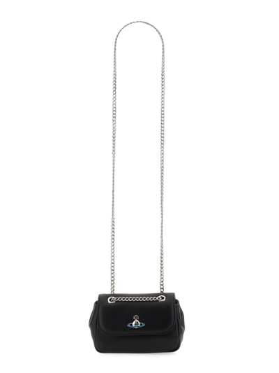 Shop Vivienne Westwood Victoria Small Bag With Chain In Nero