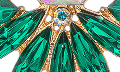 Eye Candy Los Angeles Fallen Statement Earrings In Green
