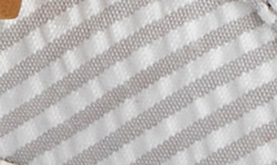 Shop Sperry Crest Vibe Slip-on Sneaker In Grey Seersucker Stripe Fabric