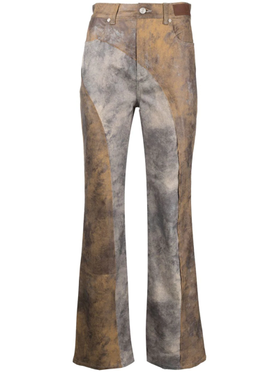 Shop Andersson Bell Mariko Flared Jeans In Neutrals
