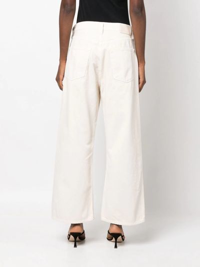 Shop Citizens Of Humanity Gaucho Wide-leg Jeans In White