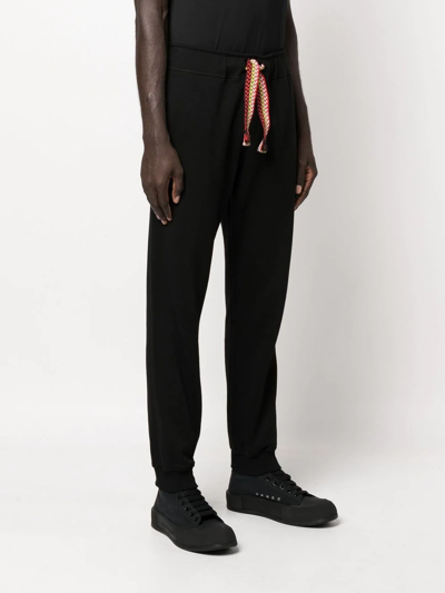 Shop Lanvin Curb Woven Drawstring Track Pants In Black