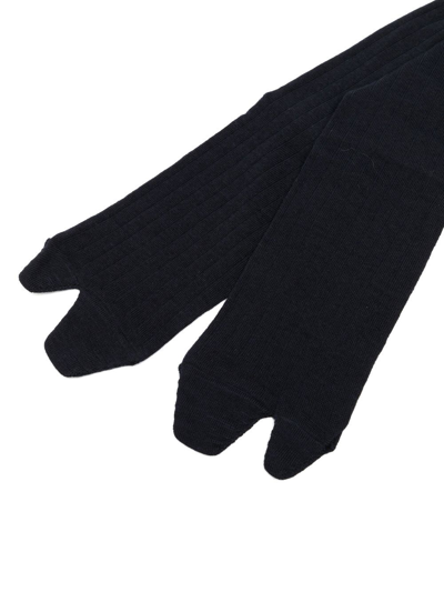 Shop Maison Margiela Tabi Split-toe Socks In Black