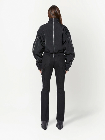 Rta Black Dulce Cropped Bomber Jacket In Black