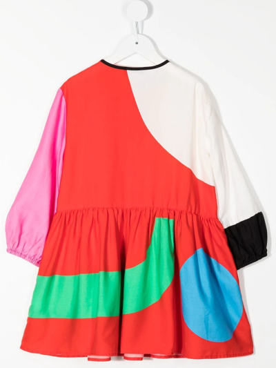 Shop Stella Mccartney Colour-block Skater Dress In Multicolour
