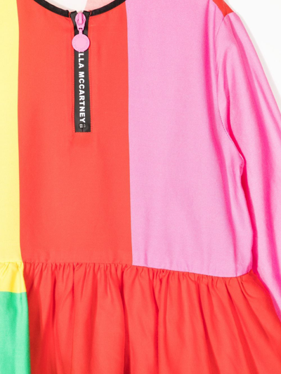 Shop Stella Mccartney Colour-block Skater Dress In Multicolour