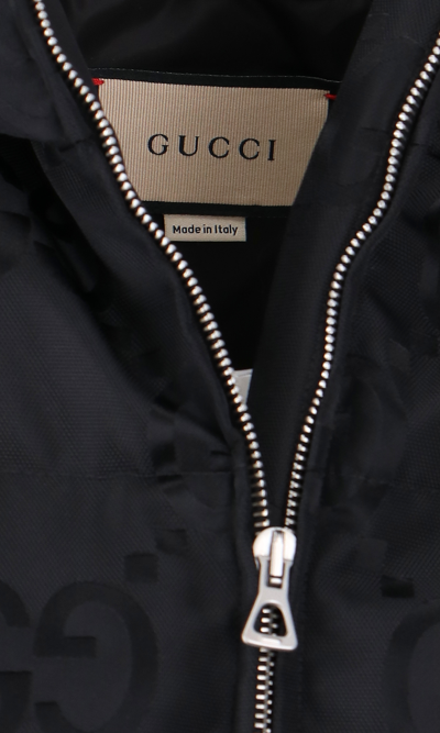 Jumbo GG Down Jacket in Black - Gucci