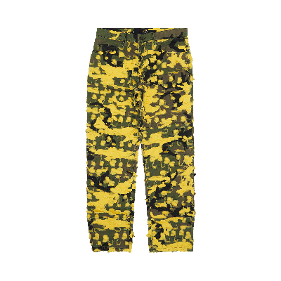 Pre-owned Supreme Kids'  X Griffin 5-pocket Jean 'yellow Camo' In Multi-color