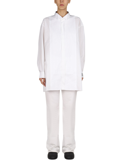 Shop Raf Simons Logo Patch Shirt In White