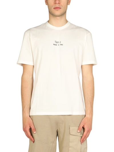 Shop Ten C Logo Print T-shirt In White