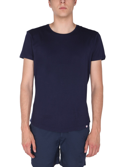 Shop Orlebar Brown "obt Mercerised" T-shirt In Blue