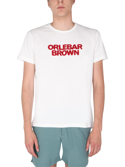 Shop Orlebar Brown "sammy Ob Towelling" T-shirt In White