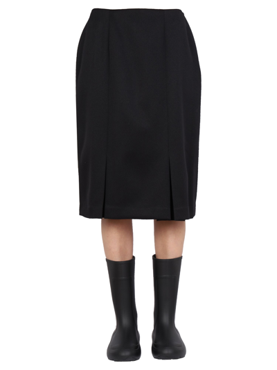 Shop Raf Simons Straight Cut Skirt In Black