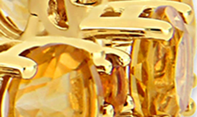 Delmar 10k Yellow Gold Plated Sterling Silver Citrine & Madeira Citrine Bracelet In Yellow