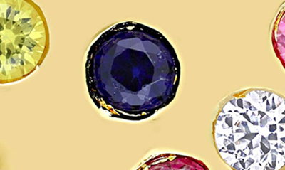 Delmar 10k Yellow Gold Plated Sterling Silver Multi Color Gemstone Star Pendant Necklace In Multi