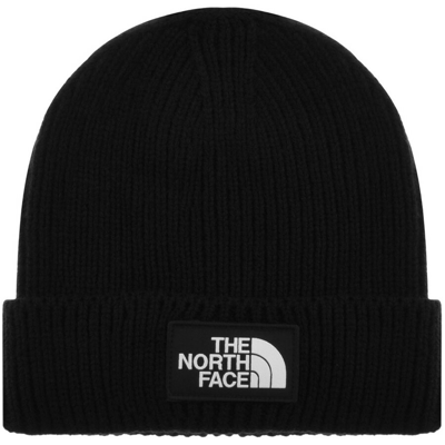 Shop The North Face Logo Beanie Hat Black