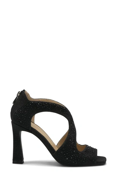 Shop Adrienne Vittadini Golly Crystal Embellished Heel In Black-sf