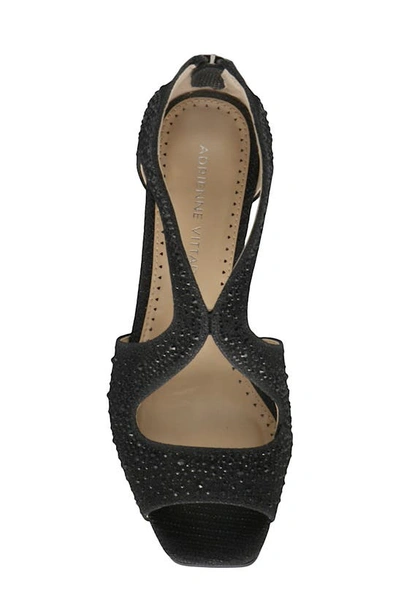 Shop Adrienne Vittadini Golly Crystal Embellished Heel In Black-sf