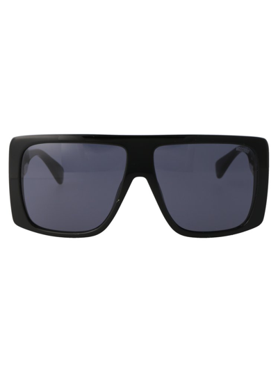 Shop Moschino Eyewear Rectangle Frame Sunglasses In Black