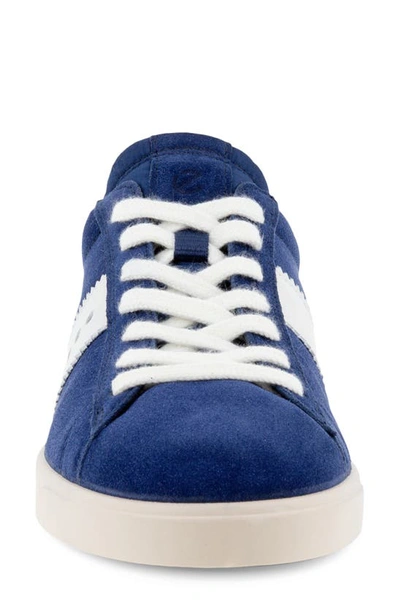 Shop Ecco Street Lite Retro Sneaker In Blue/ White