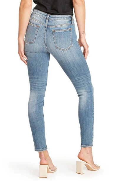 Shop Vigoss Jagger Distressed Crop Skinny Jeans In Medium Wash