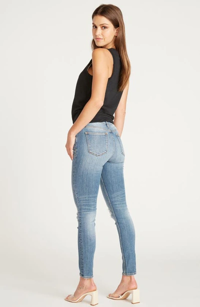 Shop Vigoss Jagger Distressed Crop Skinny Jeans In Medium Wash