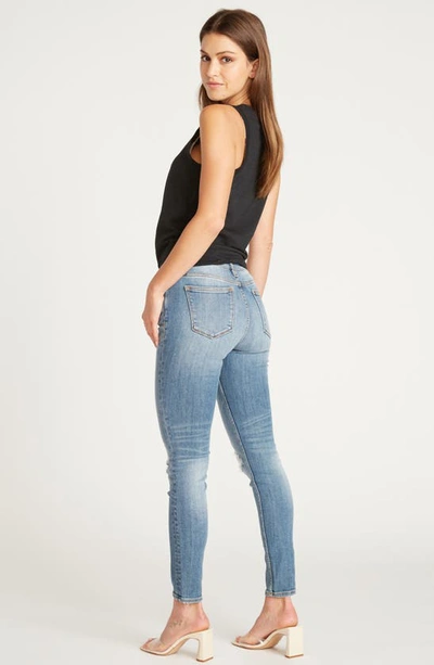 Vigoss Jagger Distressed Crop Skinny Jeans In Medium Wash