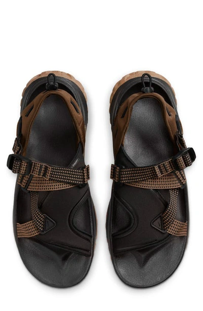 Shop Nike Oneonta Sandal In Black/ Gum Medium Brown