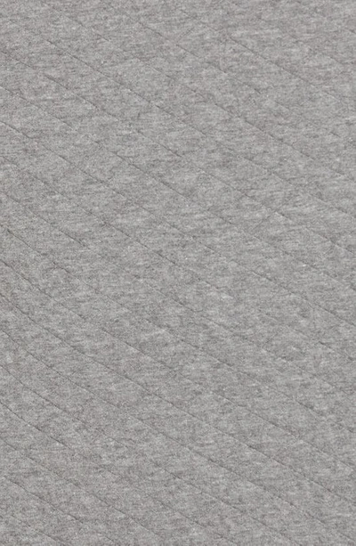 Billy Reid Diamond Quilt Shawl Collar Sweatshirt In Medium Grey