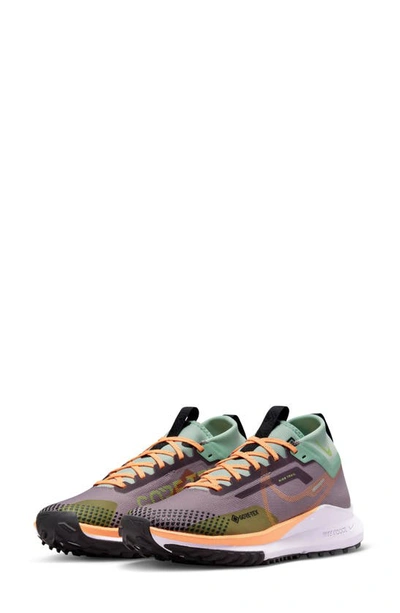 Shop Nike React Pegasus Trail 4 Gore-tex® Waterproof Running Shoe In Purple Smoke/ Peach/ Green