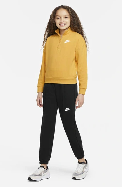 Nike Sportswear Club Fleece Big Kids' (girls') 1/2-zip Top In Yellow |  ModeSens