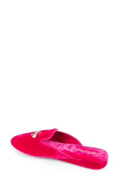 Patricia Green Women's Pink / Purple Queen Bee Embroidered Slipper Hot Pink In Hot Pink