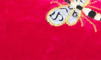 Patricia Green Women's Pink / Purple Queen Bee Embroidered Slipper Hot Pink In Hot Pink