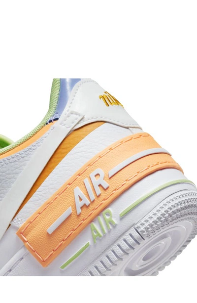 Shop Nike Air Force 1 Shadow Sneaker In White/ Peach Cream/ Light Lime