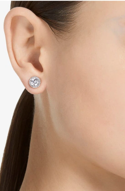 Shop Swarovski Constella Pavé Crystal Stud Earrings In Silver