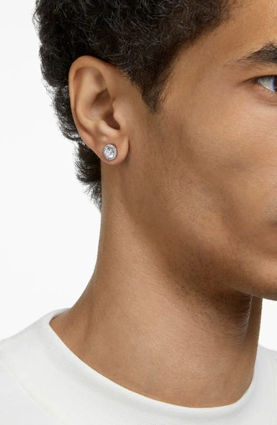 Swarovski Constella Pave Stud Earrings In Silver