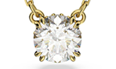 Shop Swarovski Constella Crystal Pendant Necklace In Yellow Gold