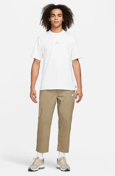 Shop Nike Premium Essential Cotton T-shirt In White/ White