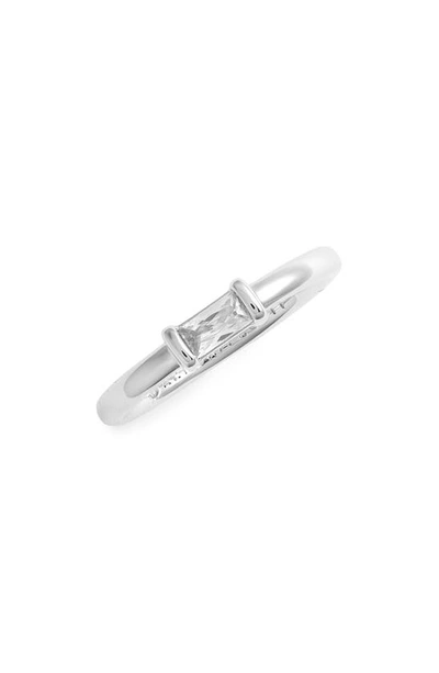 Shop Kendra Scott Juliette Ring In Rhodium White Crystal