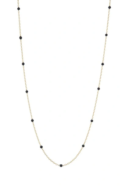 Argento Vivo Enamel Dot Station Necklace In Gold/ Black