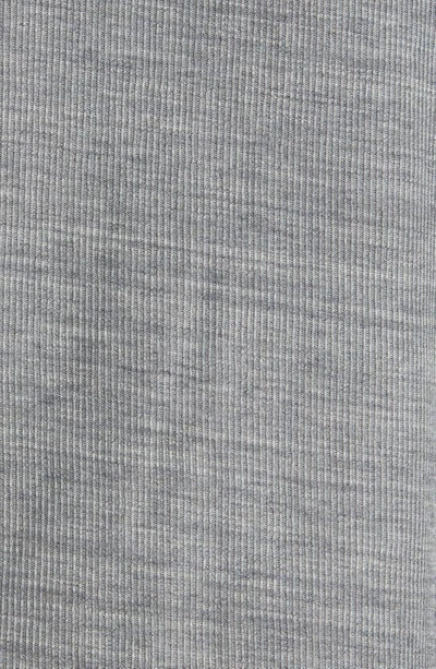 Shop Vince Thermal Stretch Cotton Blend Hoodie In H Black/ Med H Grey