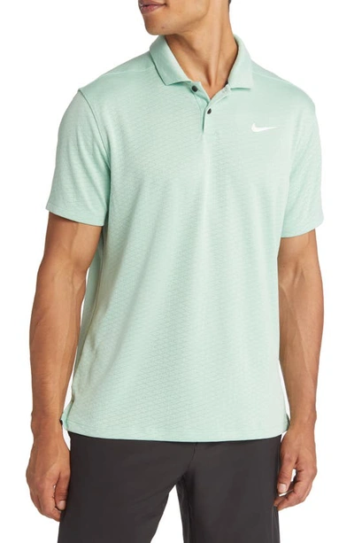 Shop Nike Dri-fit Vapor Golf Polo In Enamel Green/ White