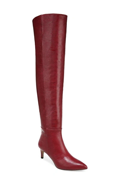 Shop Sam Edelman Ursula Leather Over The Knee Boot In Rhubarb