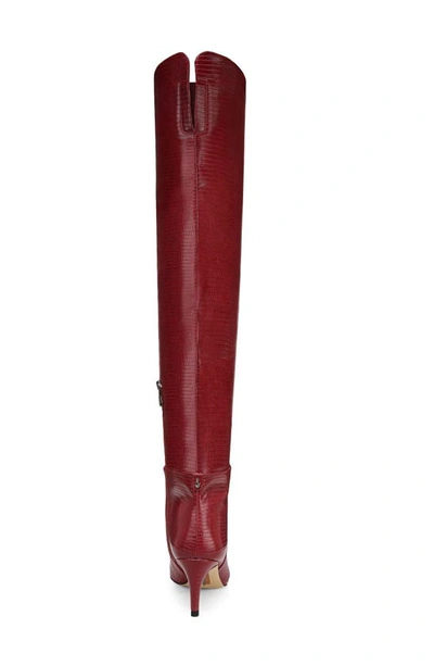 Shop Sam Edelman Ursula Leather Over The Knee Boot In Rhubarb