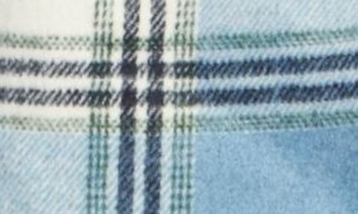 Halogen Plaid Crop Wool Coat In Cream- Multi Plaid