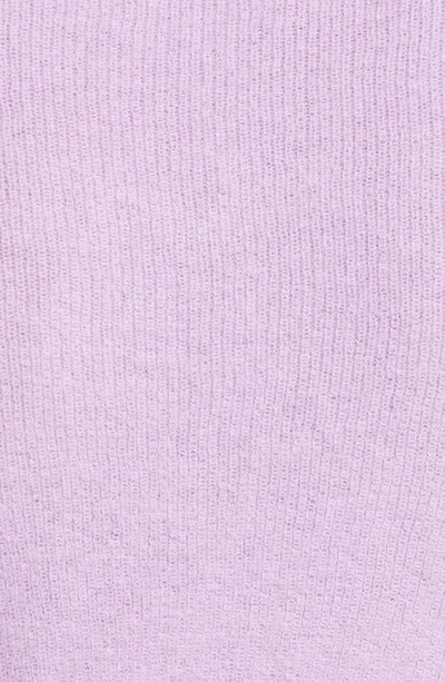 Shop Jacquemus Alzou Mohair Blend Crop Cardigan In Purple