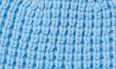 Shop Kate Spade Logo Waffle Knit Beanie In Citrine Blue