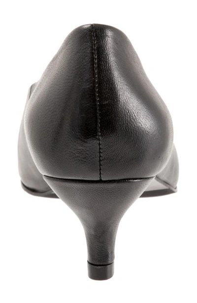 Shop Trotters Kimber Kitten Heel Pump In Black Leather