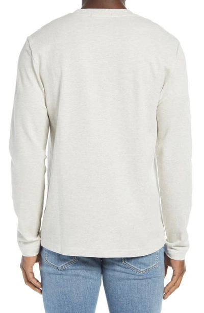 Shop French Connection Pebble Knit Crewneck Pullover In Dove Grey Melange