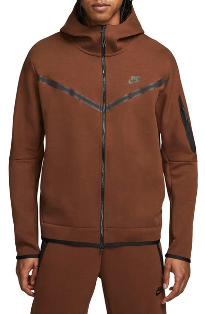 Nike Sportswear Tech Fleece Zip Hoodie In Cacao Wow/ Black | ModeSens